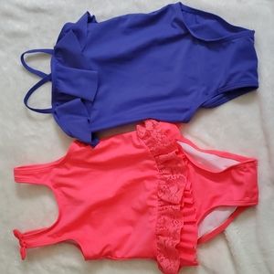 2 Toddler Girls 2T one piece bathing suits
